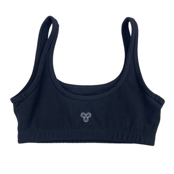 TNA Aritzia TnaBUTTER Mini Scoopneck Bra Top Sz 2XS Black - Picture 6 of 7